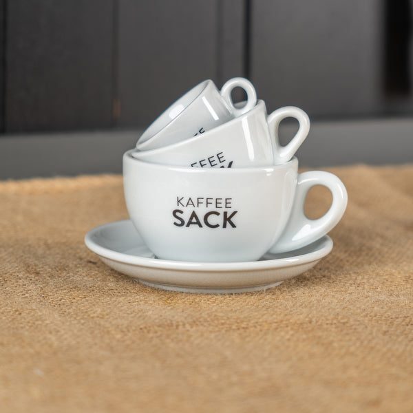 Katschupino Tasse + Untertasse - Kaffeesack. Die Rösterei