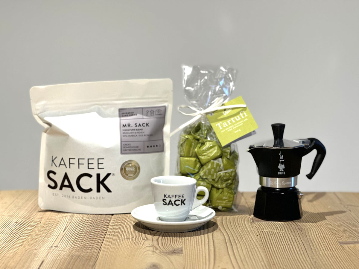 Espresso trifft Schokolade - Kaffeesack. Die Rösterei