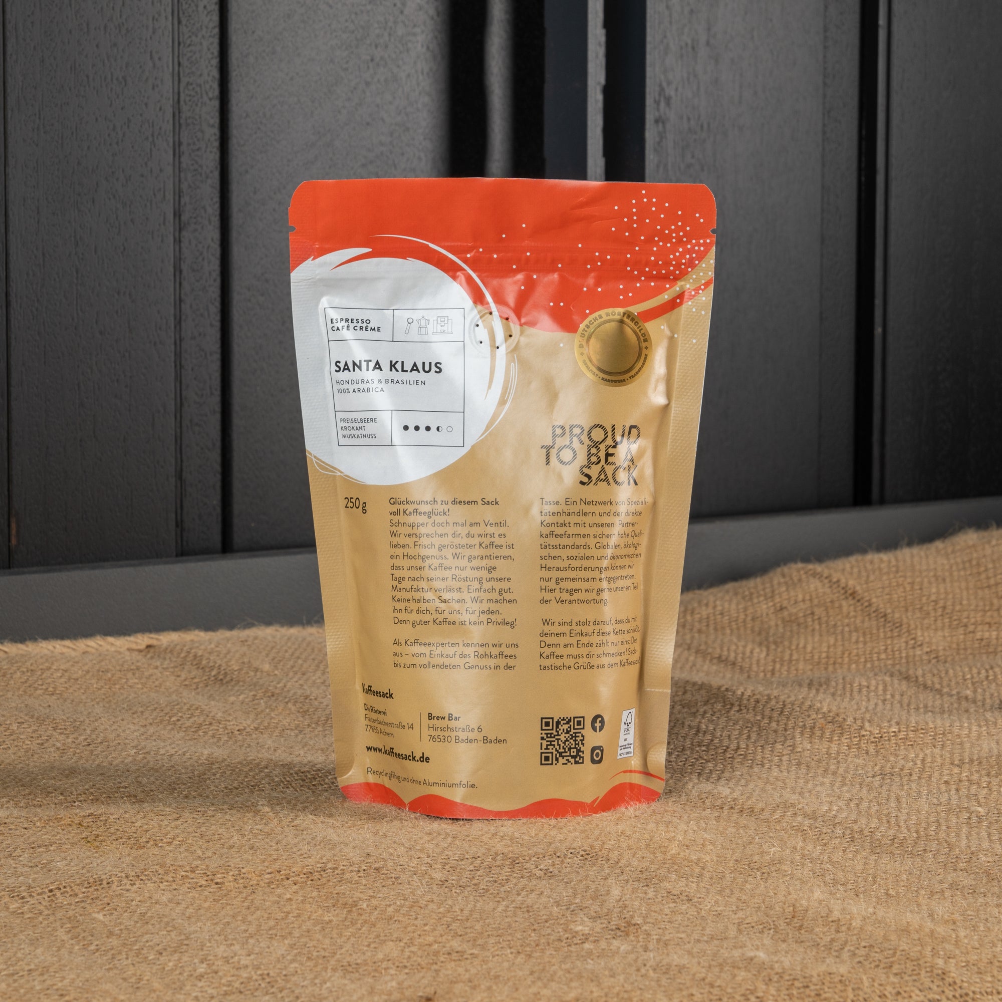 Santa Klaus - Kaffeesack. Die Rösterei