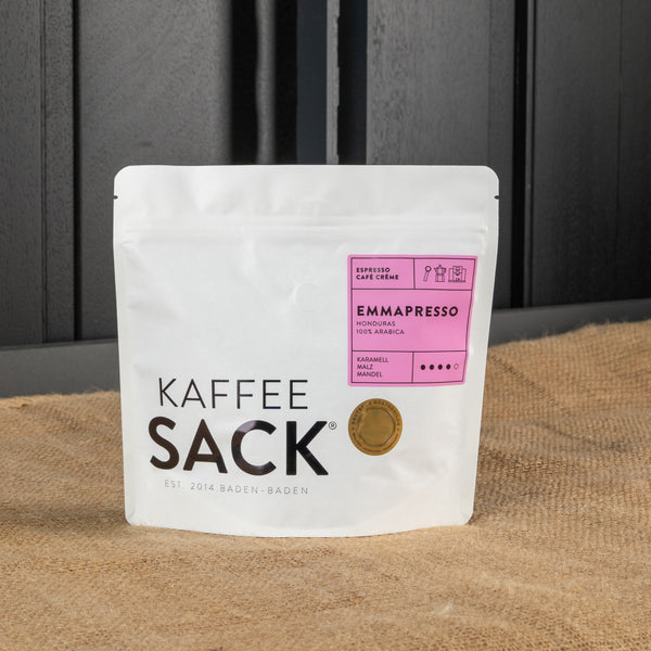 Emmapresso (Honduras) - Kaffeesack. Die Rösterei