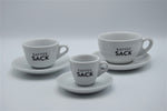 Espressotasse + Untertasse - Kaffeesack. Die Rösterei